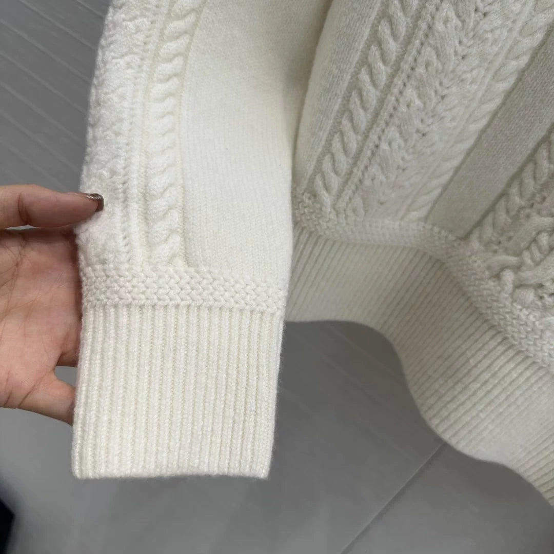 Hook flower cashmere sweater