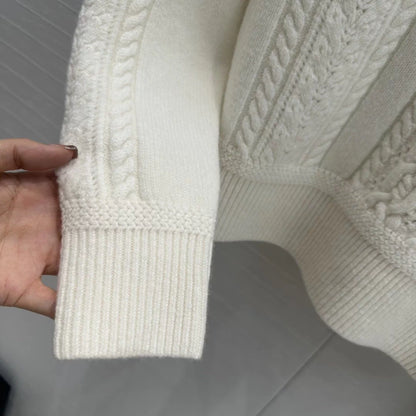 Hook flower cashmere sweater