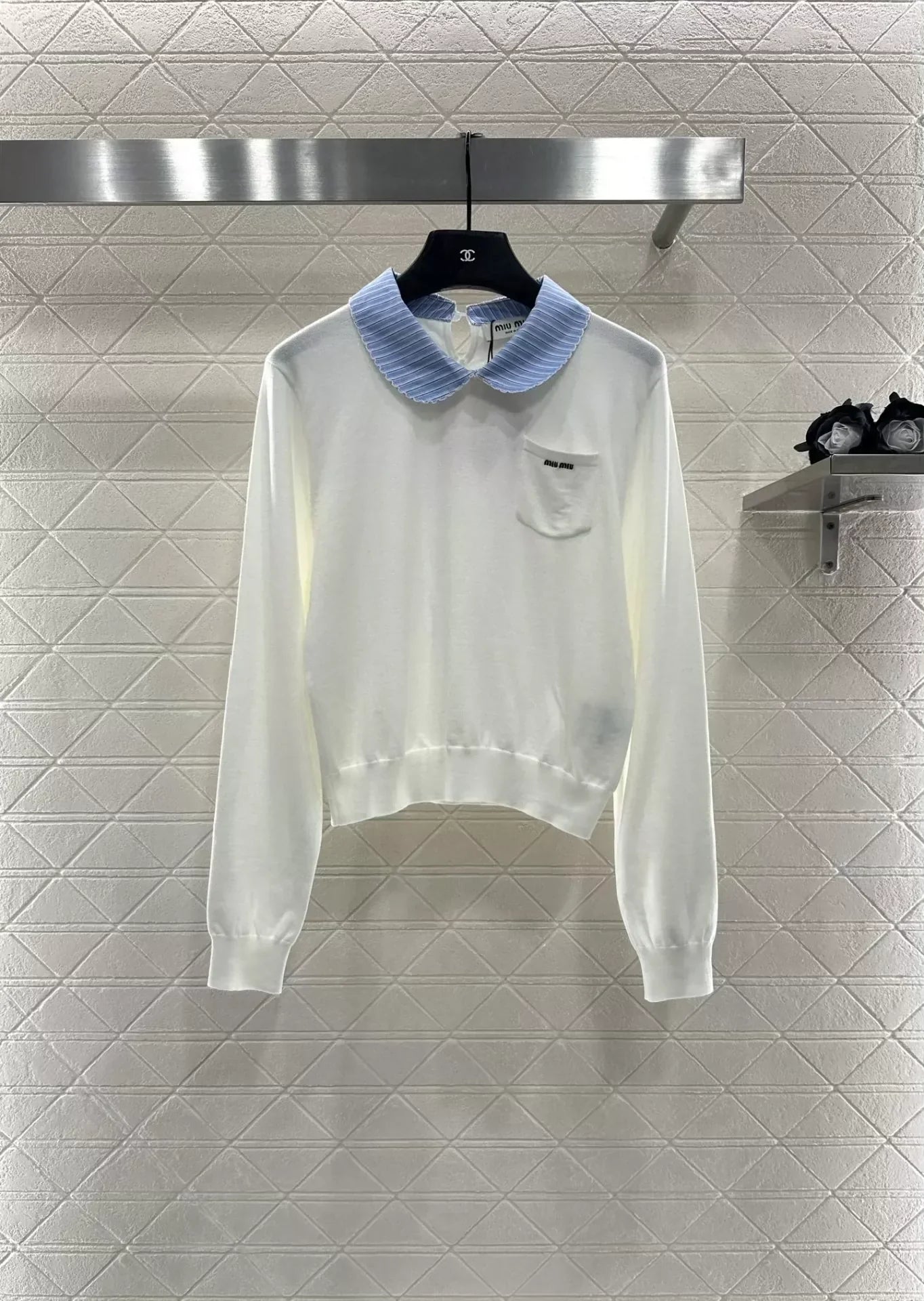 25fw Color blocking knitted long sleeves