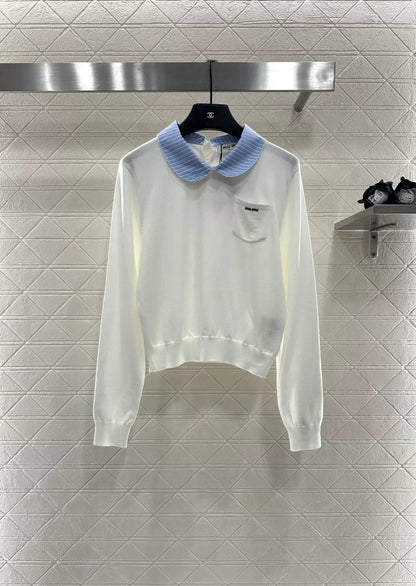 25fw Color blocking knitted long sleeves