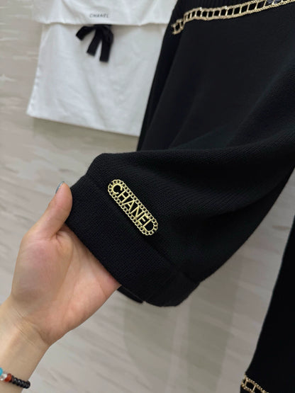 Cashmere chain suspender sweater