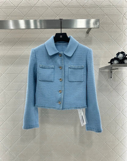 25fw Braided hem tweed skirt and jacket set (Handmade Workshop series)