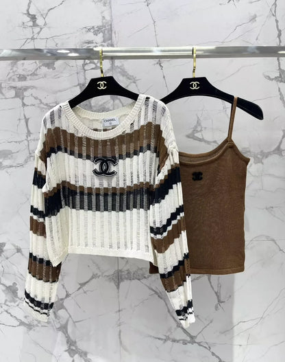 25fw Striped knitted sweater