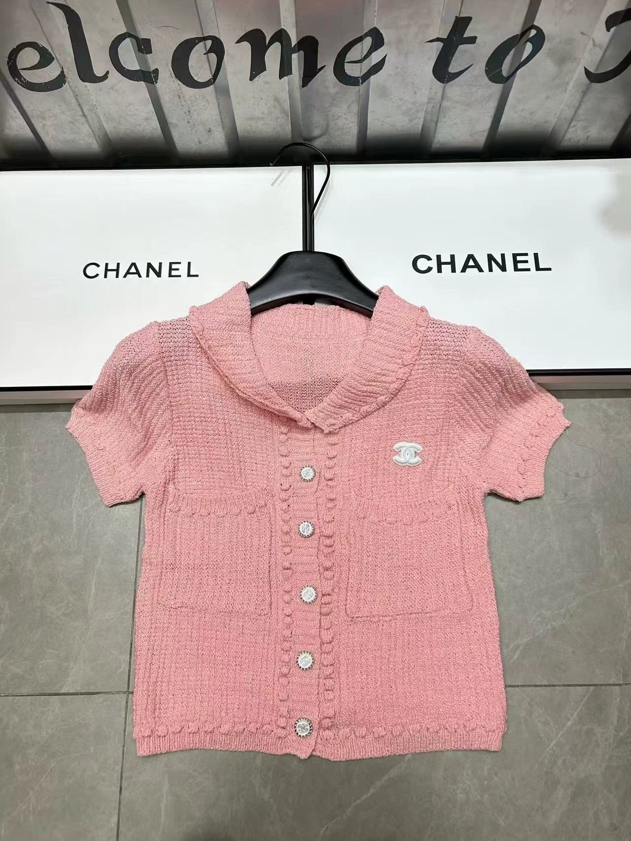 25 Summer new style lapel age-reducing knitted short sleeves