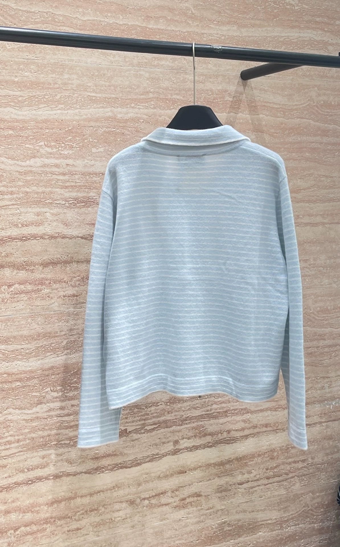 25fw White striped zipper sweatshirt（Medieval Series）