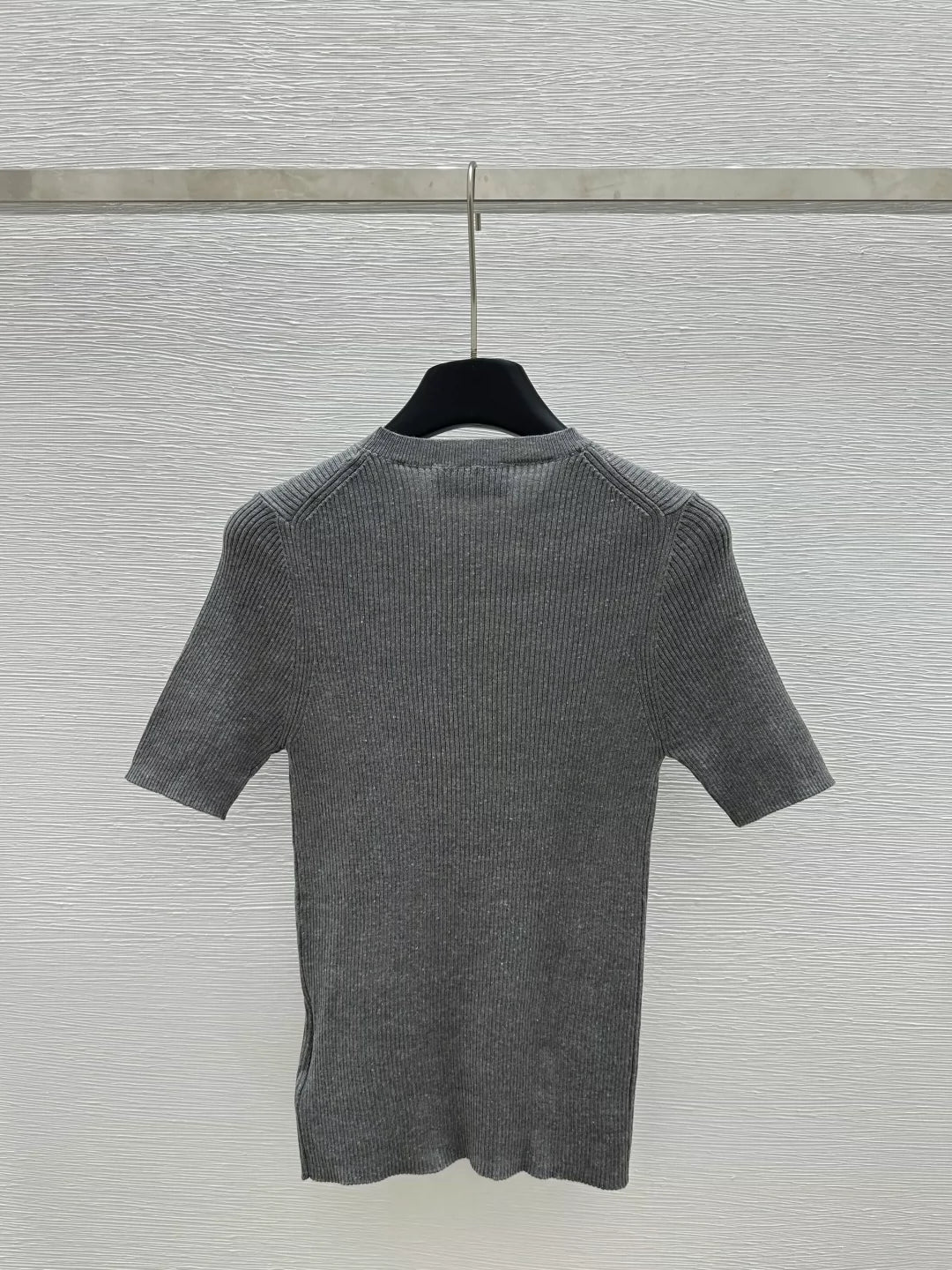 25 Early Spring New Round Neck Colorblock Letter Knitted Short Sleeve