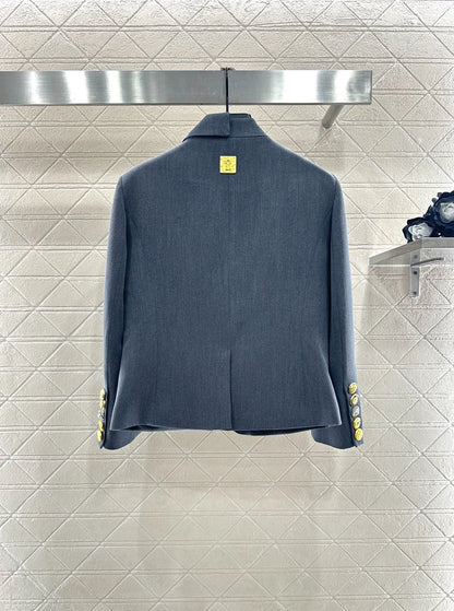 Asymmetric placket single western jacket