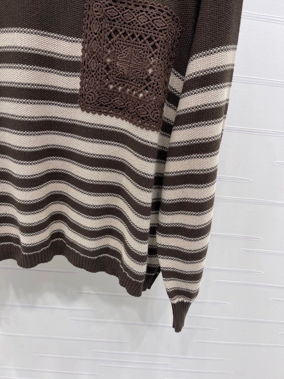 Striped pullover long sleeved sweater