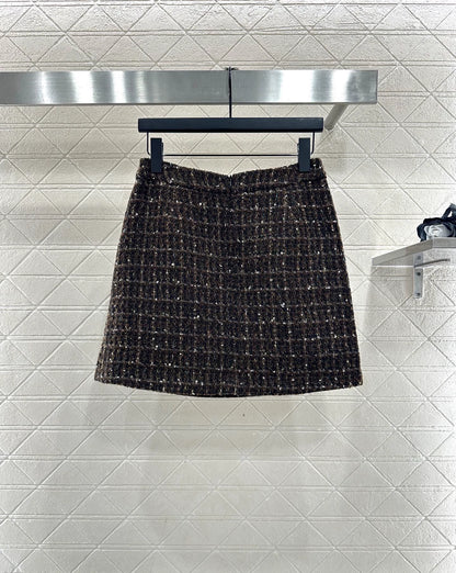 Leather collar splicing coarse woolen suit