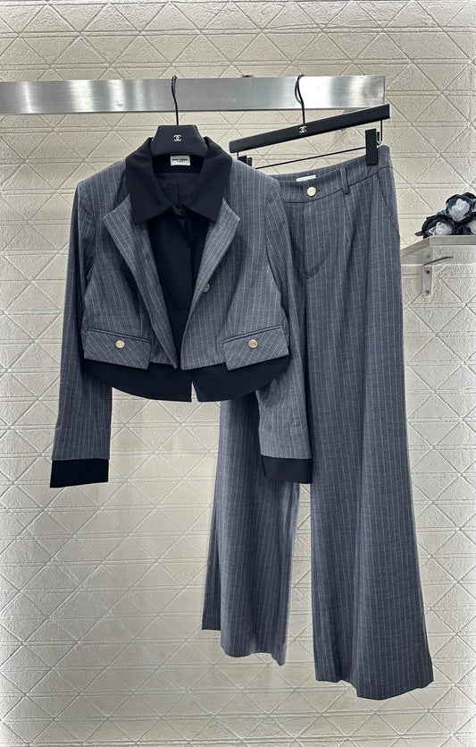 25fw Two piece striped set