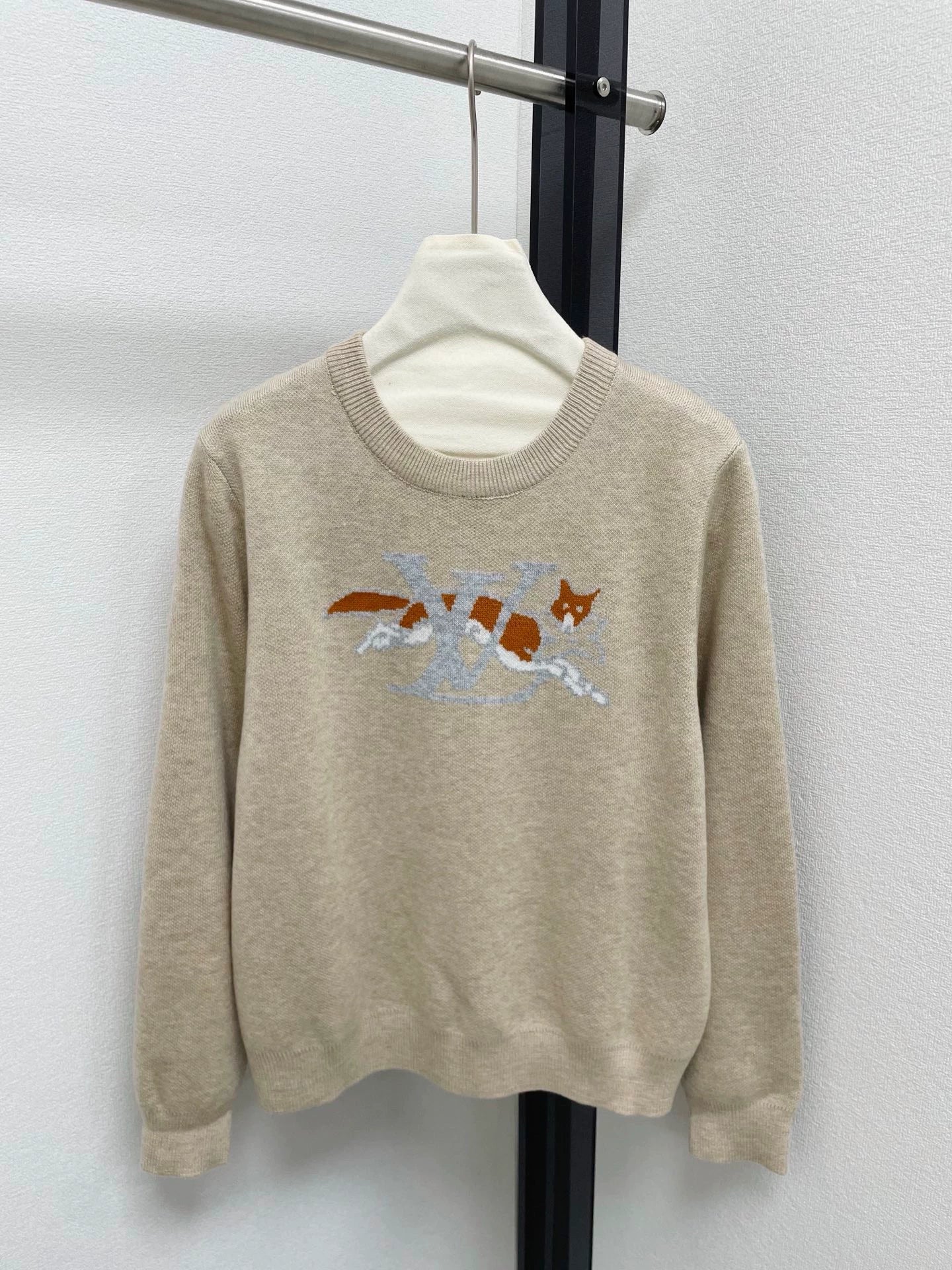 25fw Fox pattern wool sweater