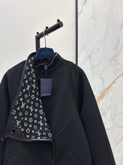 25fw Old flower double-sided short cape coat