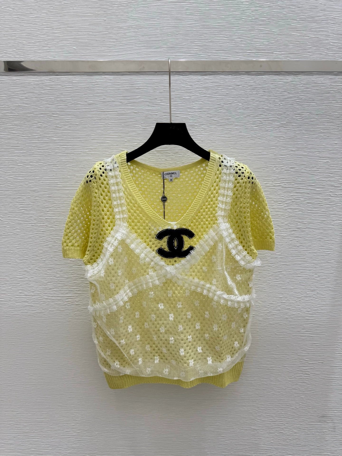 25fw Fake two knitted short sleeves