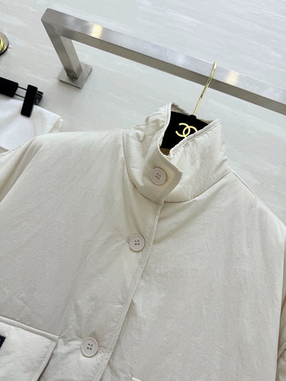 Stand collar jacket style down cotton jacket