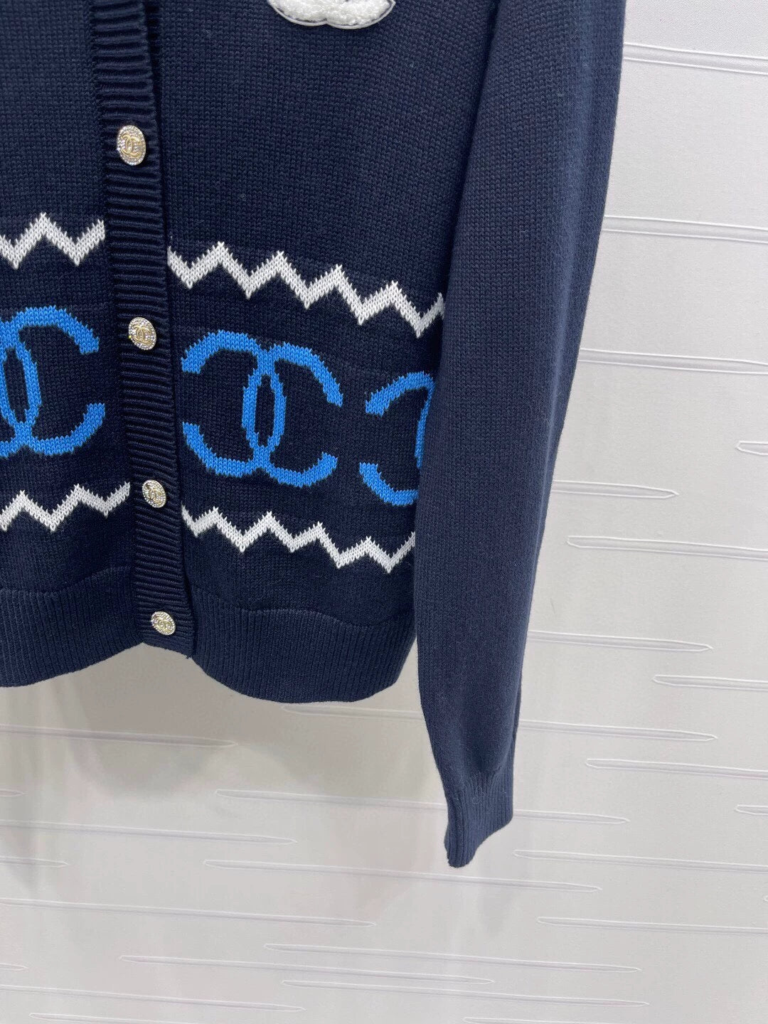 Collar Double C Knitted Cardigan