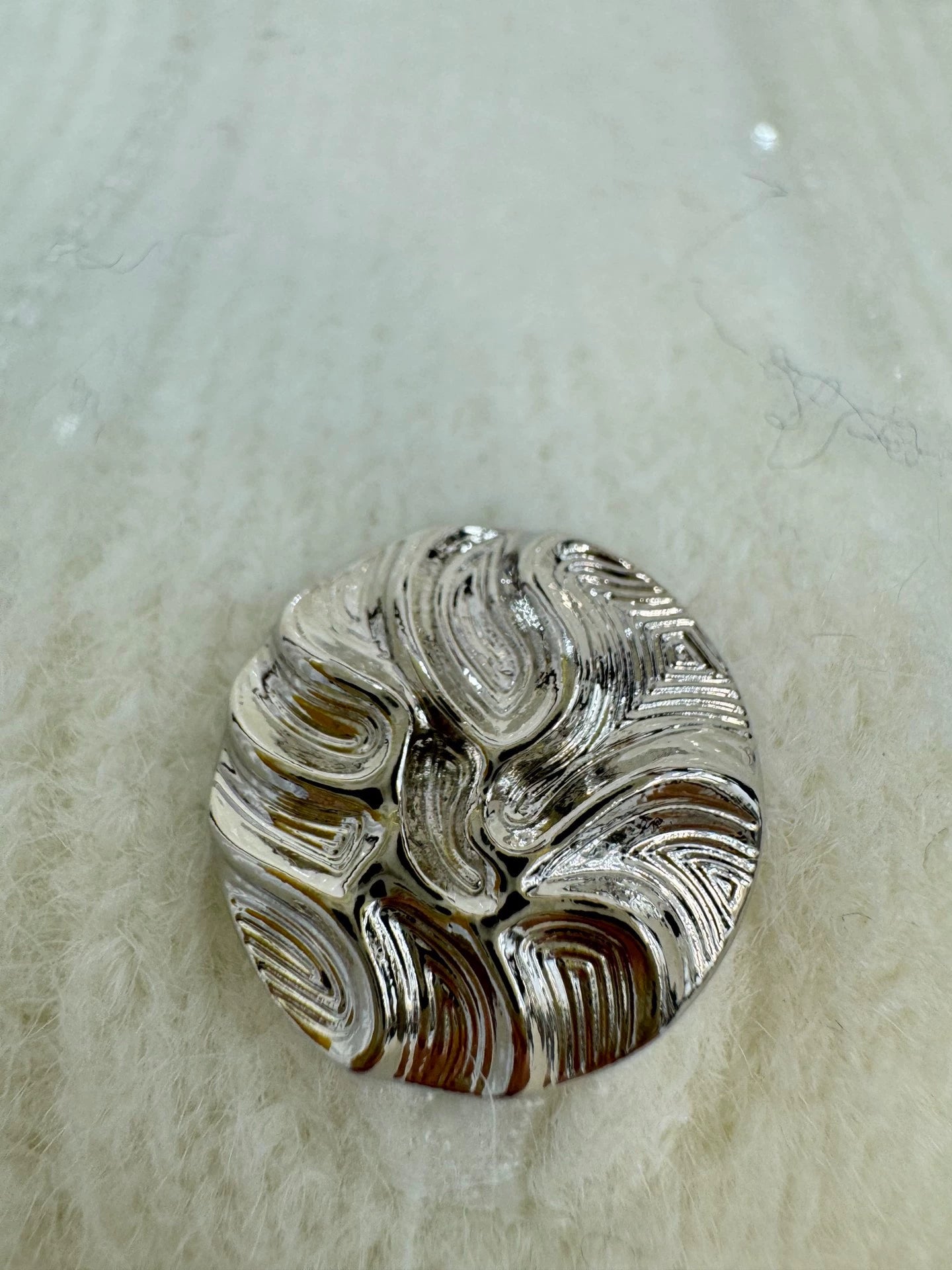 White knitted cardigan