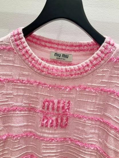 25fw Striped knitted cardigan