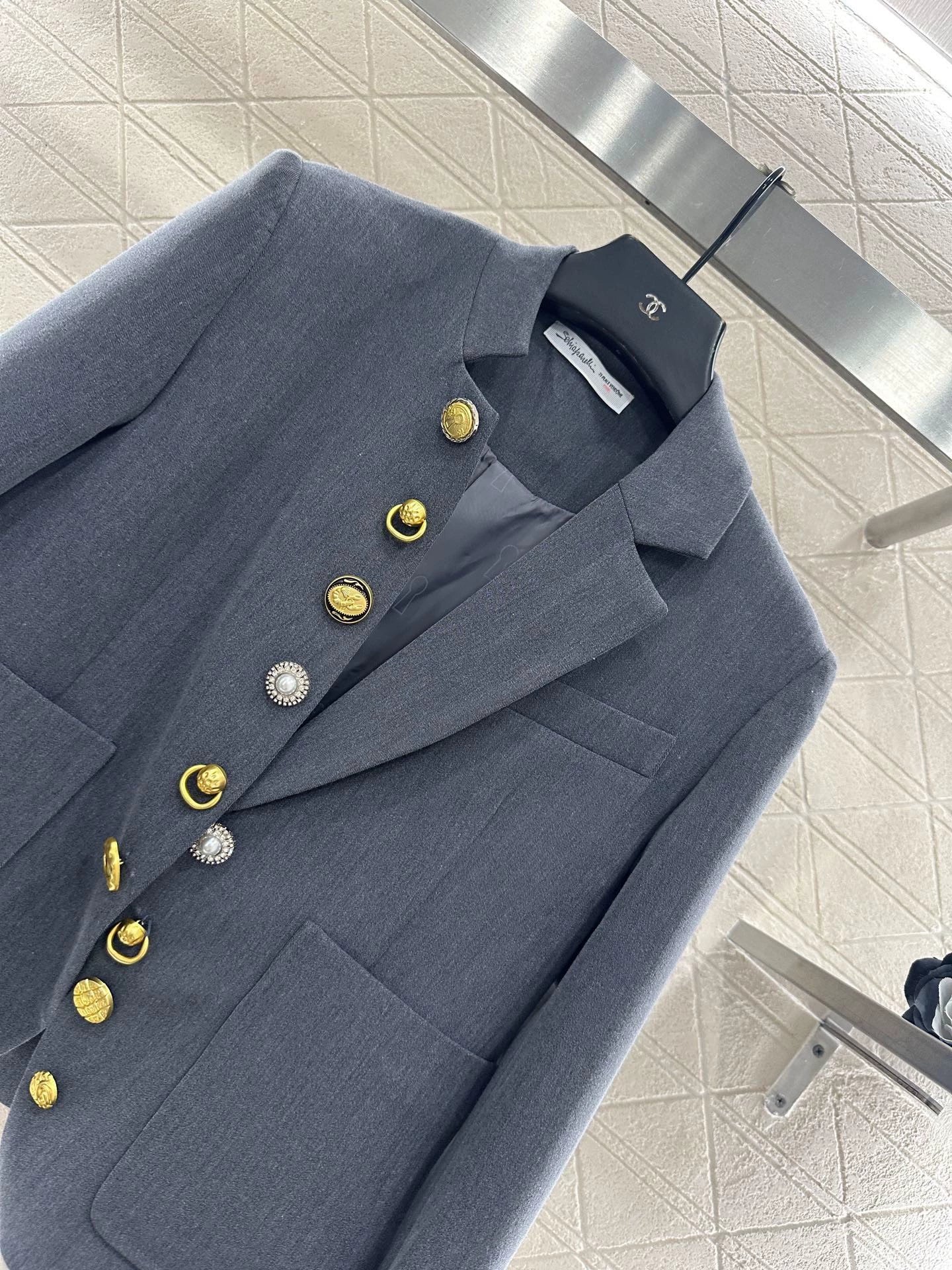 Asymmetric placket single western jacket