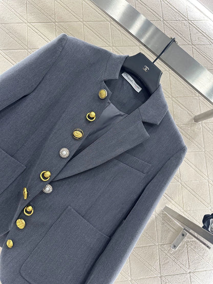 Asymmetric placket single western jacket