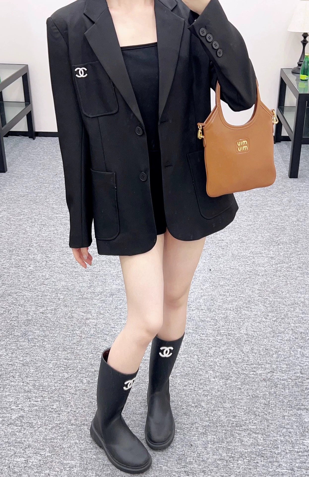 25fw Brooch suit silhouette jacket