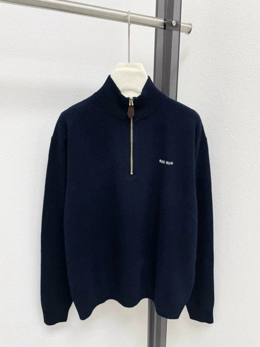 25fw Half zip cashmere sweater