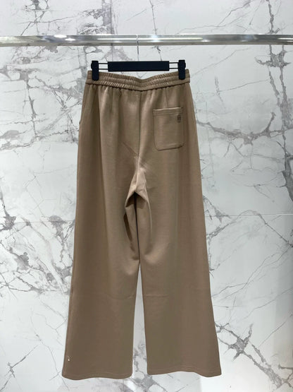25fw Drawstring wide leg pants
