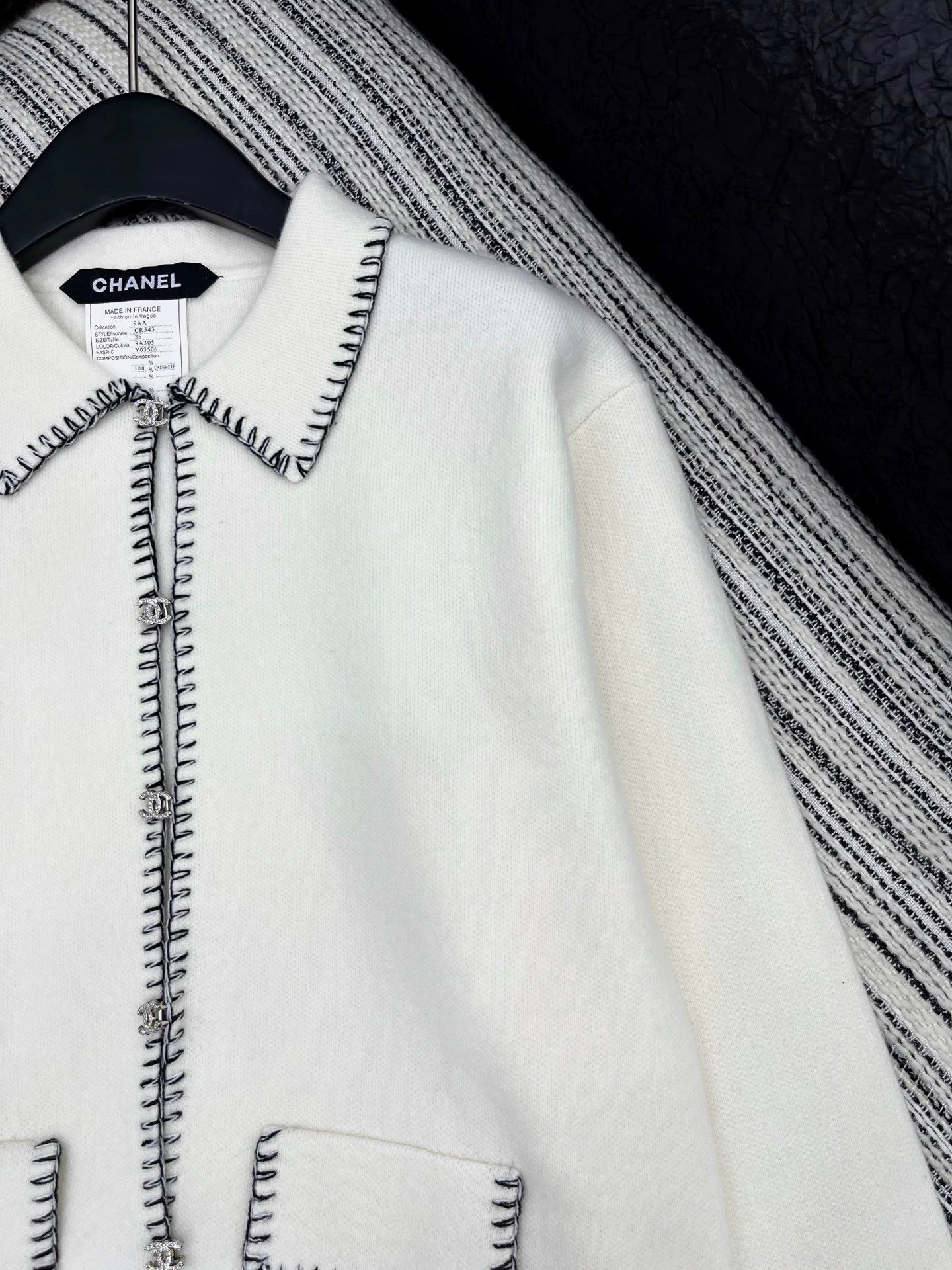 25fw Color blocking hook edge lapel jacket