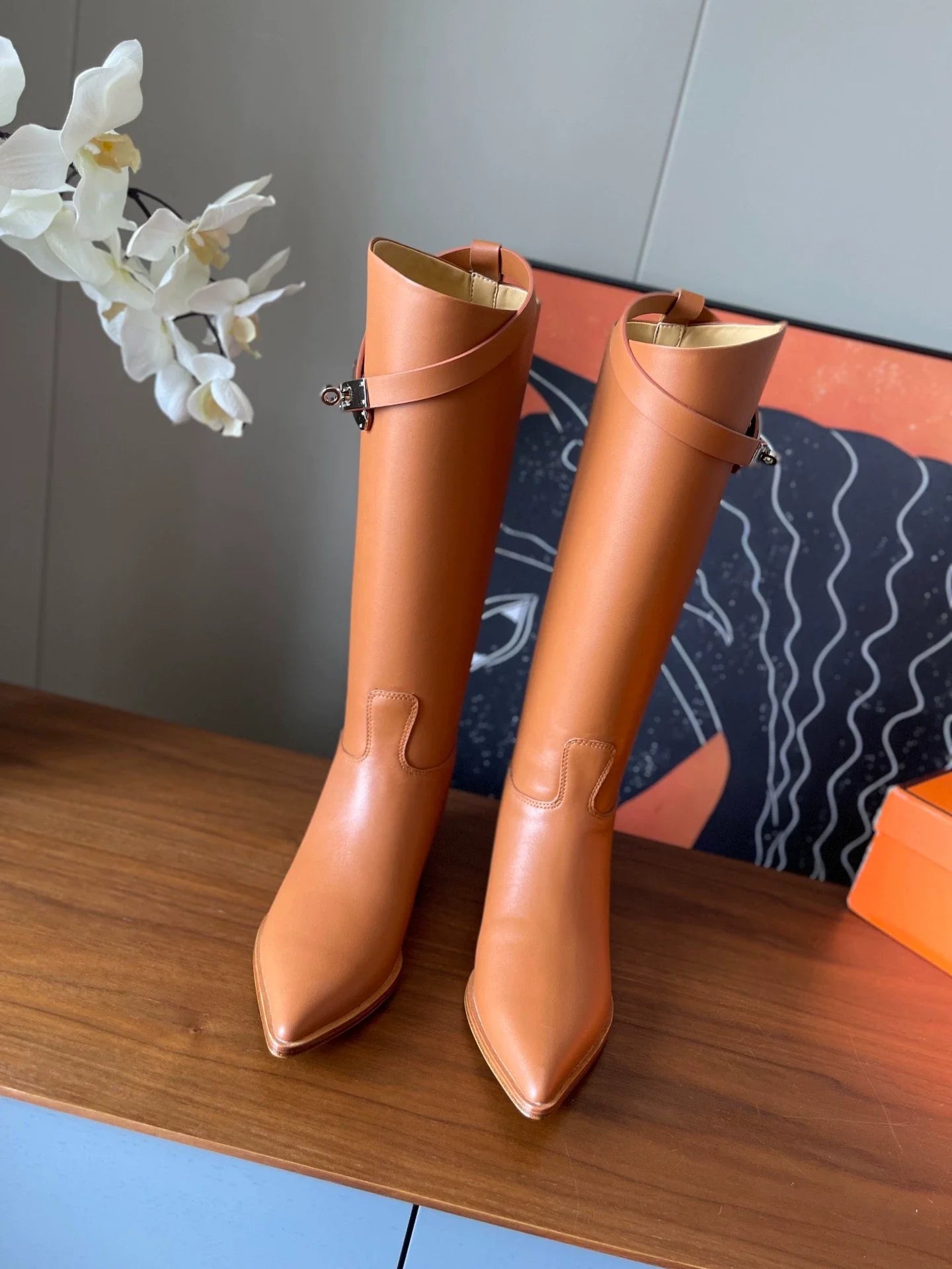 25fw pointed knight boots (smooth)