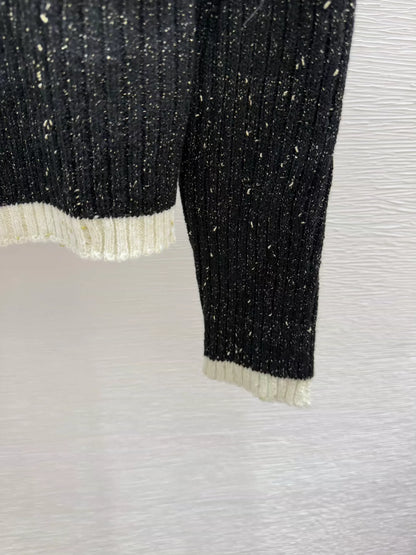 25fw Knitted long-sleeved cardigan