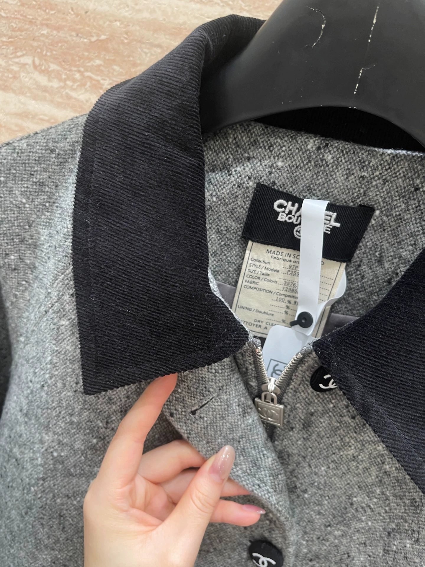 Grey wool blend jacket