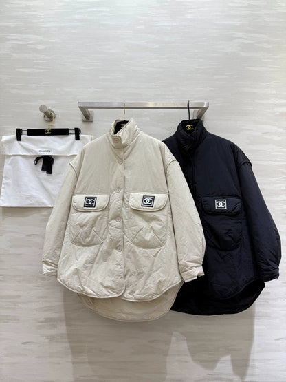 Stand collar jacket style down cotton jacket