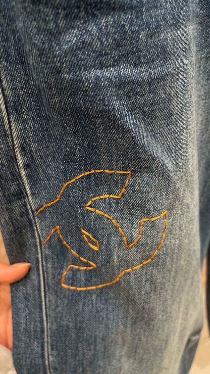 25fw Wide leg straight leg casual jeans(vintage series)