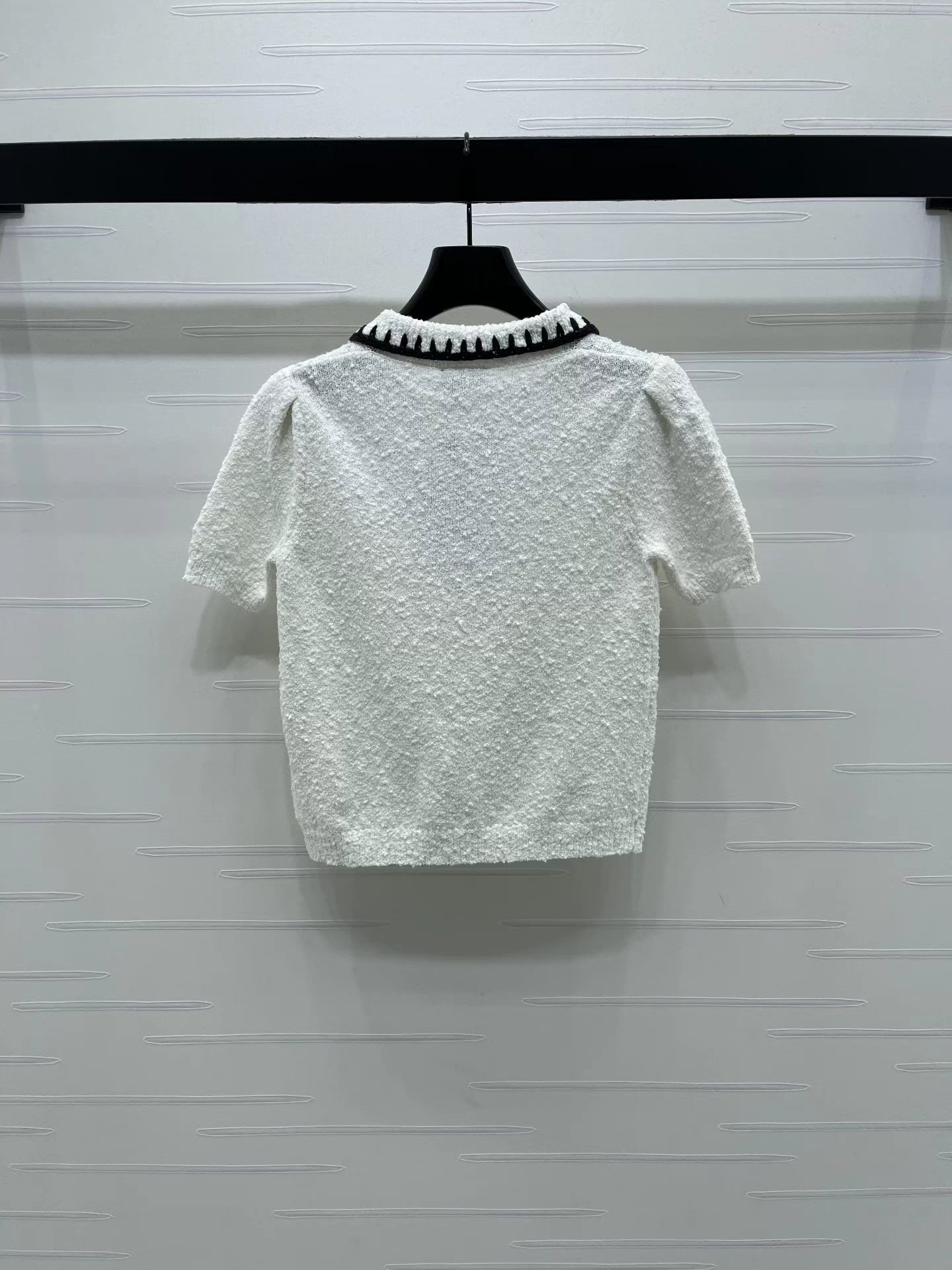 Color blocking lapel short sleeved shirt