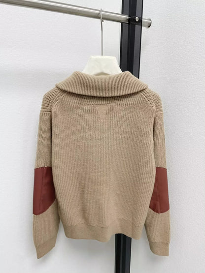 25fw Half zipper knitted sweater