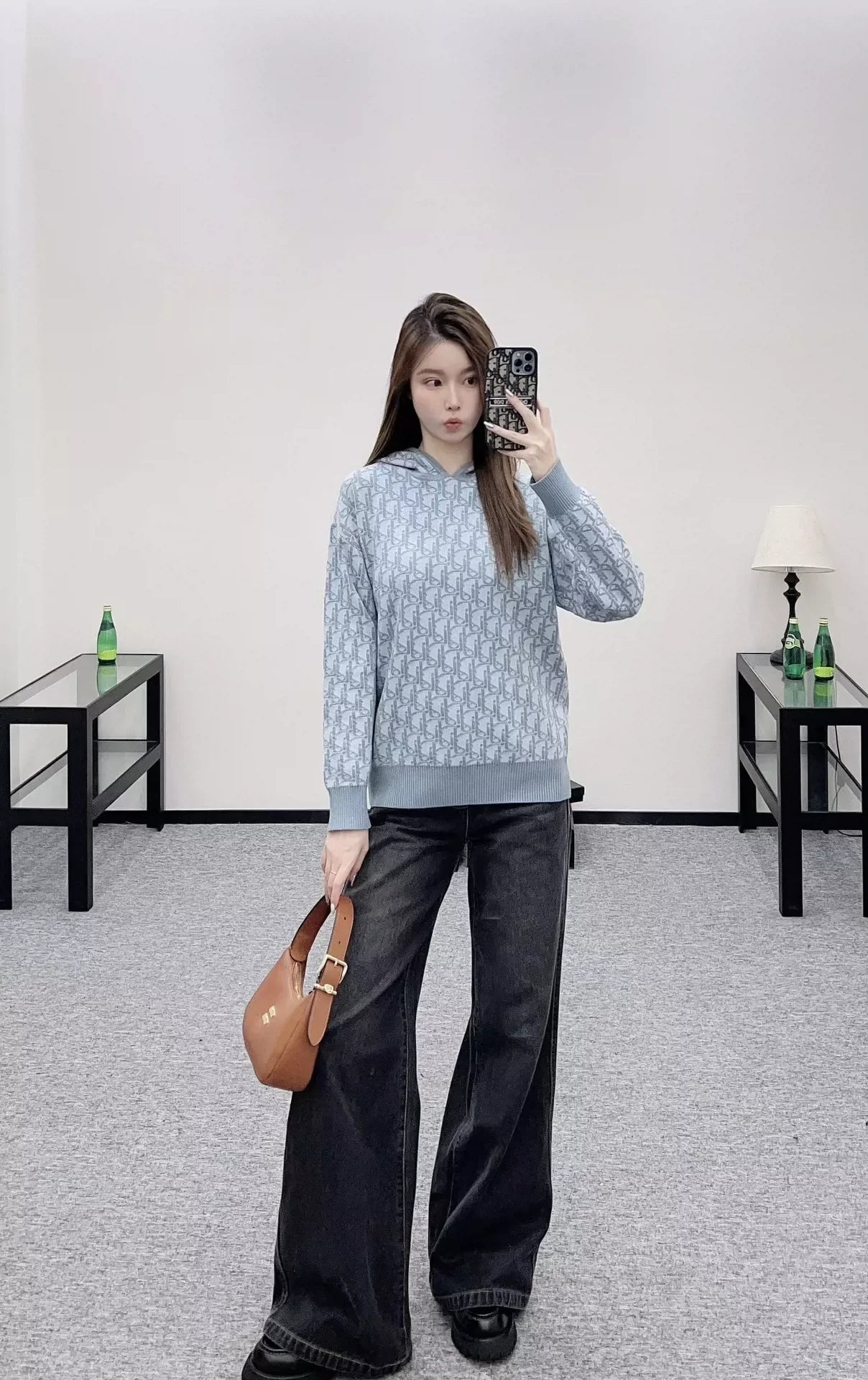 25fw Knitted hooded sweater