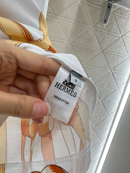 25fw Chain buckle printed T-shirt