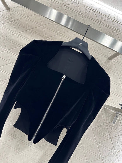 25fw Square neck bubble sleeve top