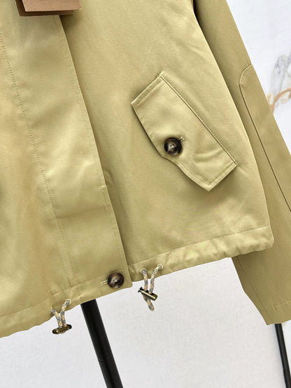 25fw Classic Hooded Cropped Trench Coat