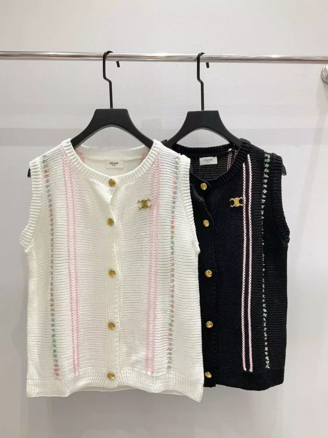 25fw Rainbow Knitted Tank Top