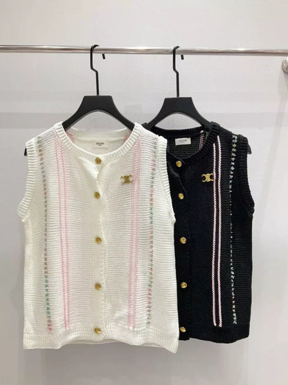 25fw Rainbow Knitted Tank Top