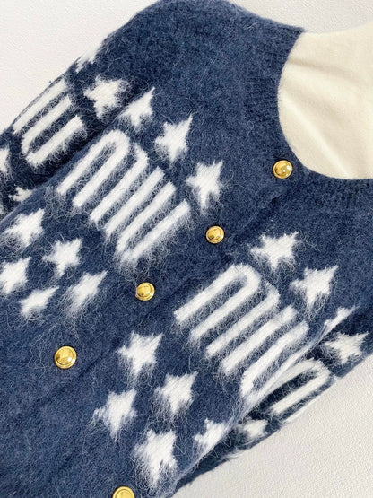 25fw Jacquard plush cardigan