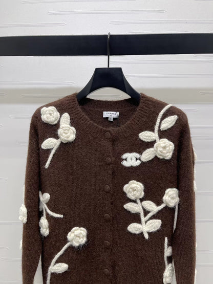 3D flower cardigan