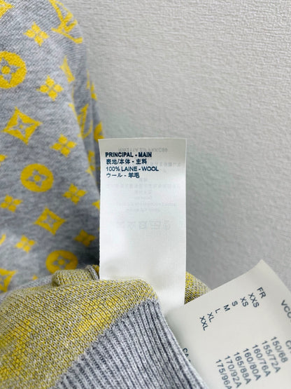 25fw Color blocked floral jacquard V-neck cardigan