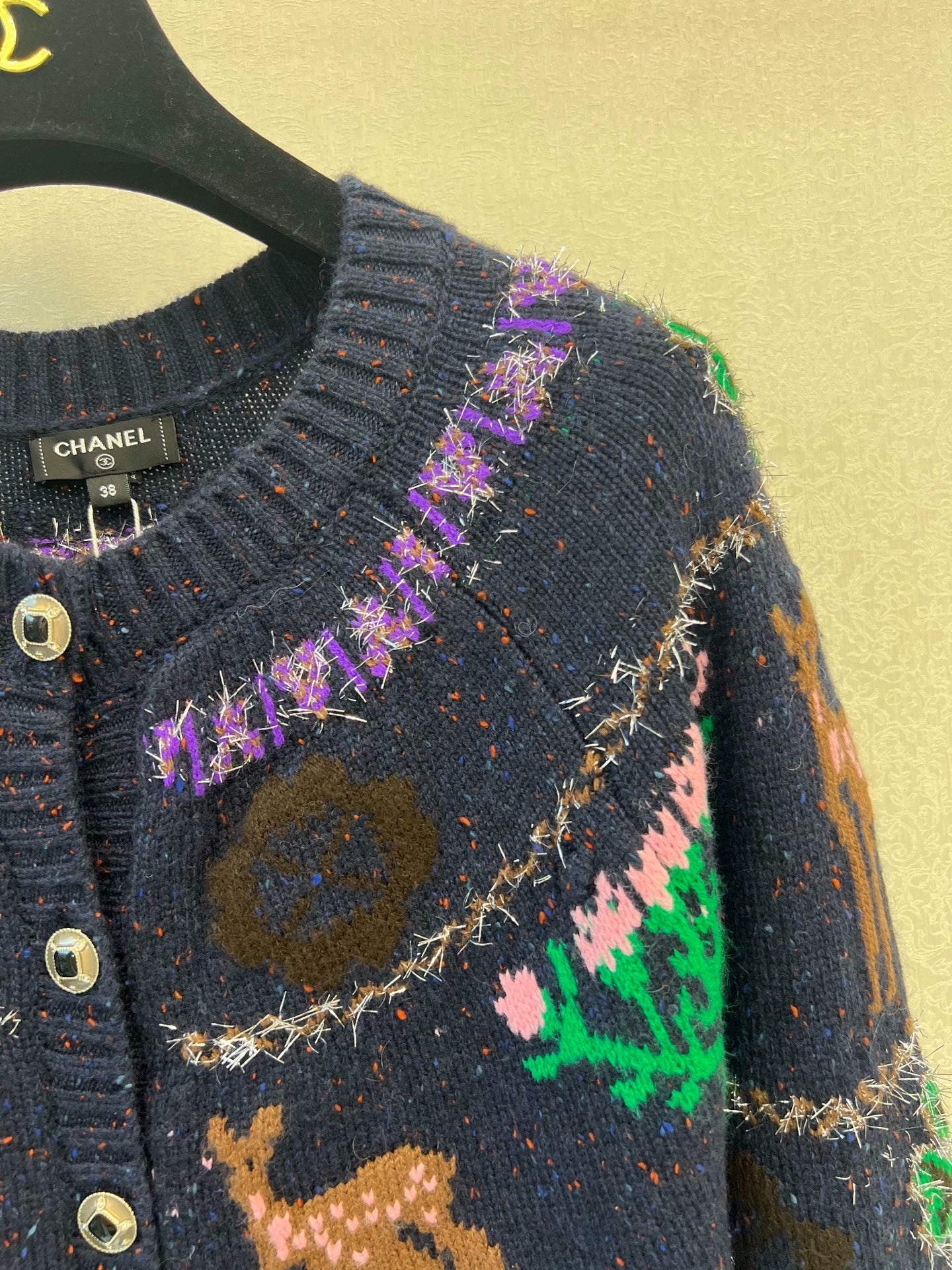 Deer knitted cardigan