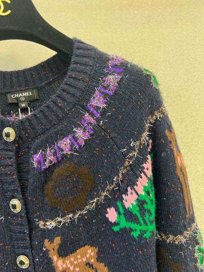 Deer knitted cardigan