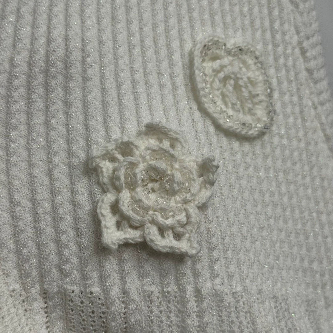 25fw Three dimensional crochet hollow dress