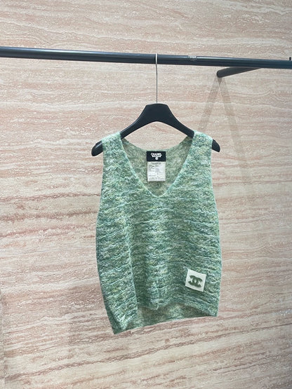 25fw Sea hair V-neck vest (vintage series)