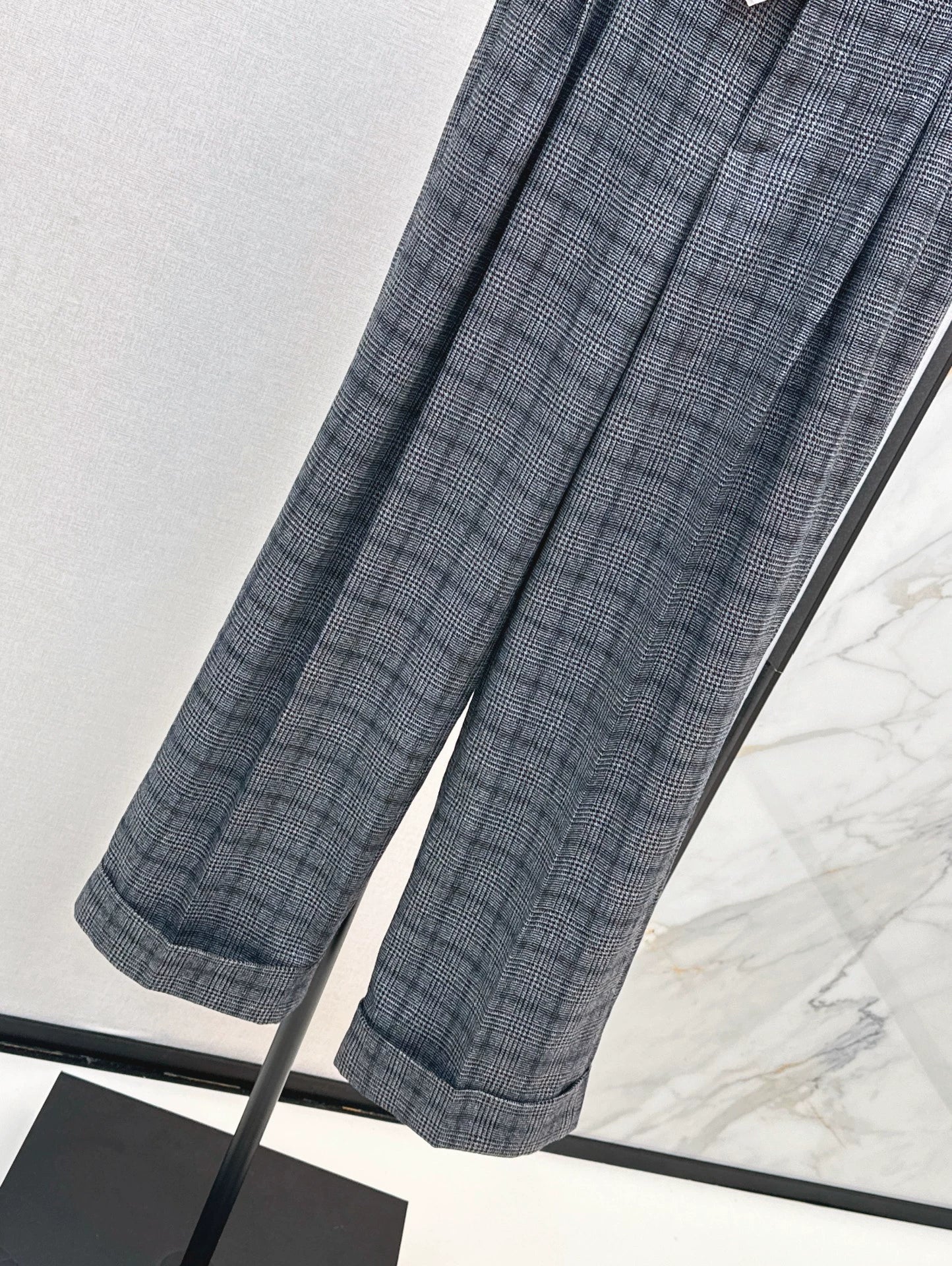25fw Blue plaid suit and trousers