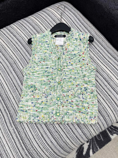 25fw Colorful knitted vest