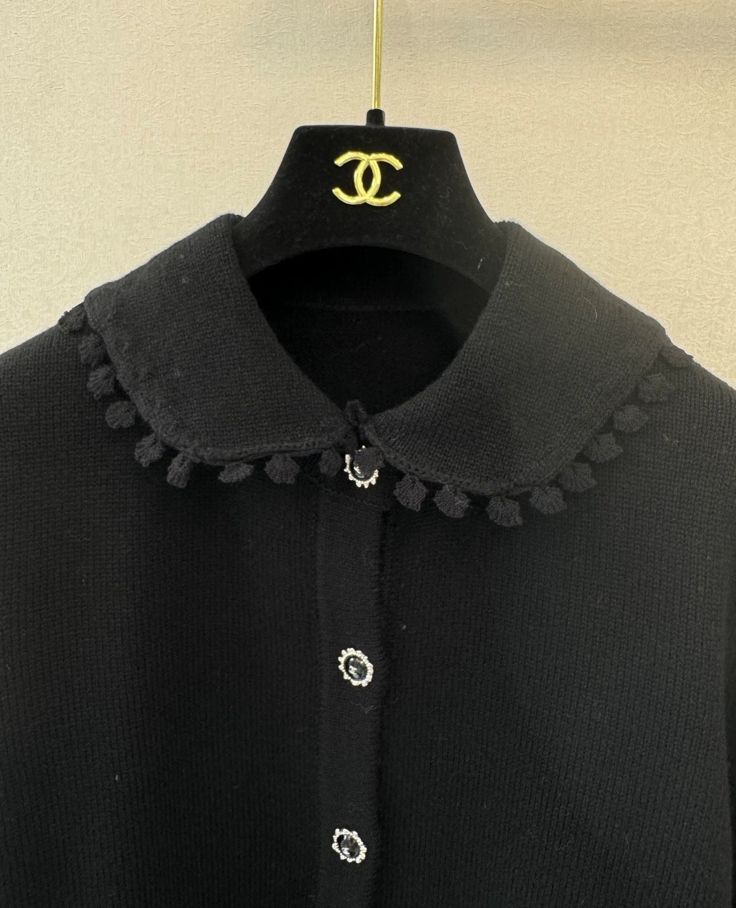 Pearl lace knitted cardigan